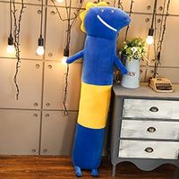 Cylindryczna Pluszowa Poduszka - WAŁEK - ZWIERZĄTKO -HIT Niebieski Dinozaur 145cm