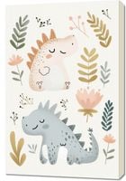 Obraz 60x90cm Wzory dla Dzieci, Dziewczynki i Chłopca -Dinusie 2