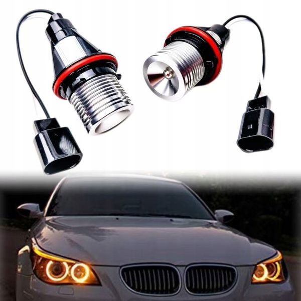 2x ŻARÓWKI BMW RINGI LED MARKER 10W do BMW E39 E53 E60 E61 E65 E87 6000K zdjęcie 1