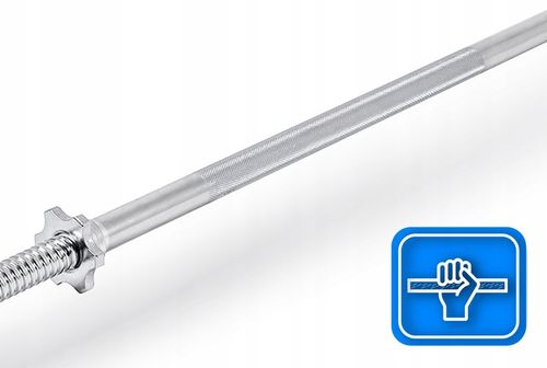 Gryf prosty 180cm śrubowany 30mm chromowany stalowy sztanga do obciążeń na Arena.pl