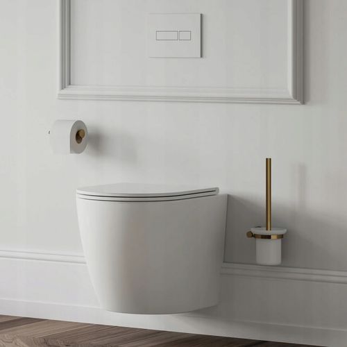 MISKA WC WISZĄCA TOALETOWA Z DESKĄ WOLNOOPADAJĄCA ZESTAW BIAŁY OMNIRES na Arena.pl
