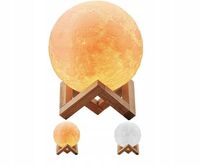 NAWILŻACZ POWIETRZA DYFUZOR KSIĘŻYC LAMPKA NOCNA 3D LED ŚREDNICA 13 CM