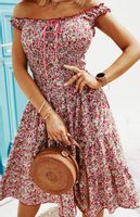 Sukienka hiszpanka damska midi letnia kwiatki uni