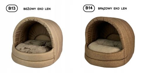 Legowisko Dla Psa Dużego Owalne Budka Materac Poduszka Materiałowe Buda L na Arena.pl