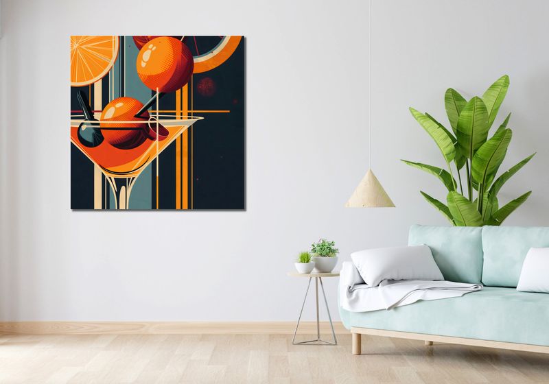 Obraz 100x100cm Koktajl w Stylu zdjęcie 2