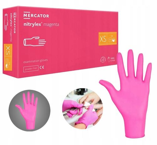 rękawice nitrylowe 100 szt. 6-xs nitrylex magenta na Arena.pl