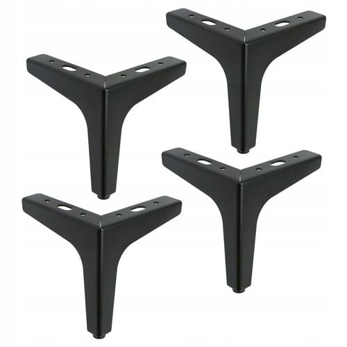 Nogi nóżki meblowe do komody szafy szafki czarny mat loft komplet 15 na Arena.pl