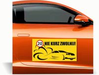 Magnes na samochód reklama magnetyczna 60x30 NIE KURZ ZWOLNIJ różne wzory
