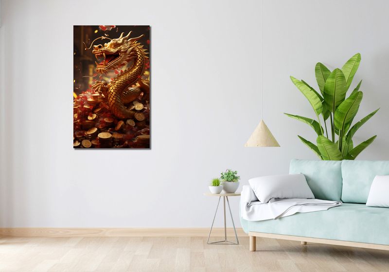 Obraz 60x100cm Smok Bogactwa zdjęcie 2