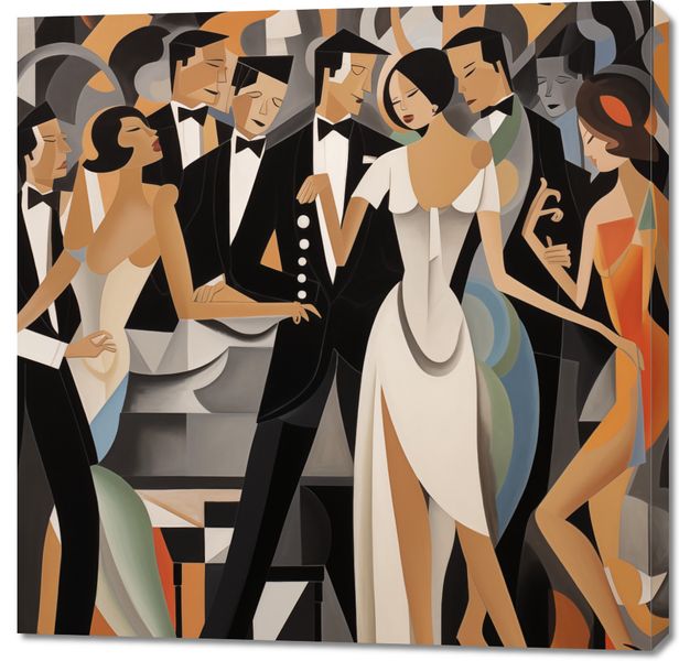 Obraz 100x100cm Bal w Art Deco zdjęcie 1