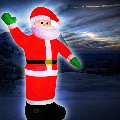 MIKOŁAJ DMUCHANY POMPOWANY ŚWIECĄCY OZDOBA 250cm na Arena.pl