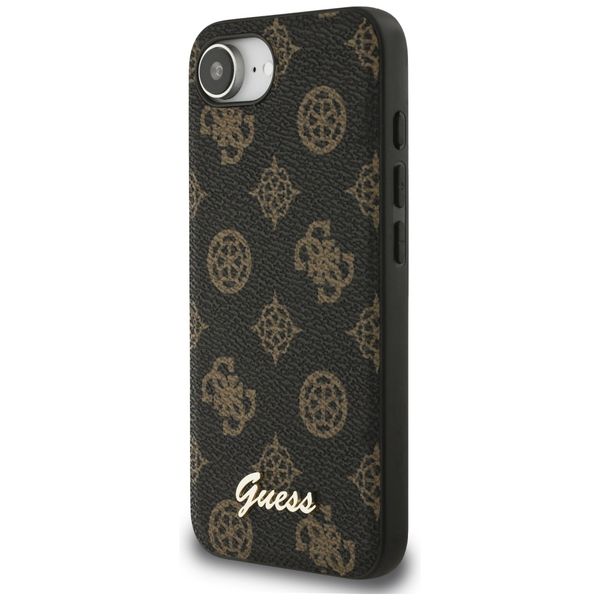 etui guess peony script logo magsafe do  iphone 16e czarny zdjęcie 2