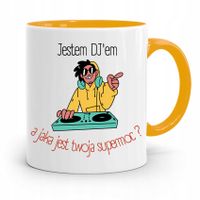 Dla Dja Muzyka Kubek Żółty Jestem Djem Prezent Z Nadrukiem Ze Zdjęciem