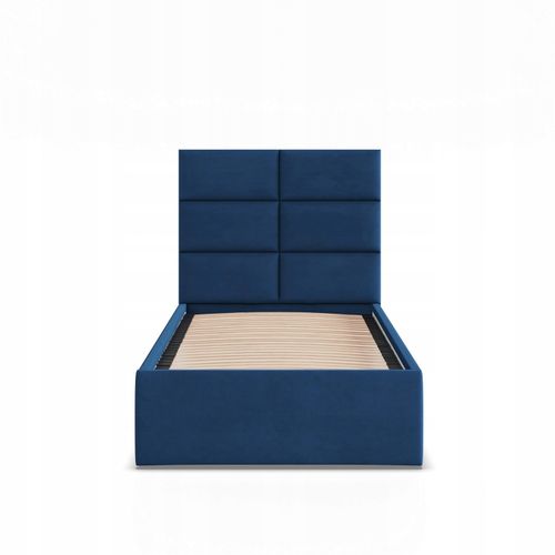 Łóżko Ramowe YORK NIEBIESKIE JEDNOOSOBOWE Tapicerowane Pojedyncze VELVET na Arena.pl