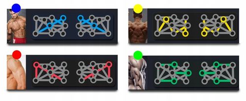 DESKA UCHWYTY DO POMPEK ĆWICZEŃ PLATFORMA PUSH UP BOARD WIELOFUNKCYJNA 14w1 na Arena.pl