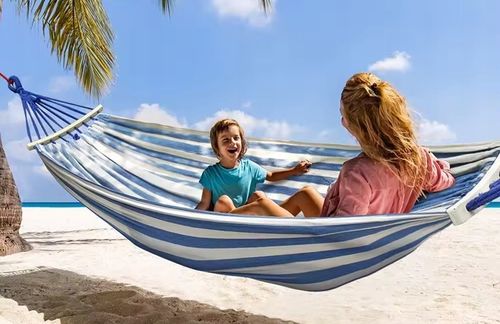 HAMAK 2 OSOBOWY Z PAŁĄKAMI 260x150 XXL MOCNY + linki + POKROWIEC na Arena.pl