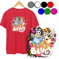 KOSZULKA DZIECIĘCA T-SHIRT Z NADRUKIEM - BAJKI I O BLUE - S 122-128