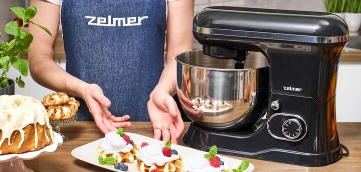 ZELMER ROBOT PLANETARNY ZKR1355 1200W CZARNY DWIE MISY 4,5/5L SMART MIX zdjęcie 3
