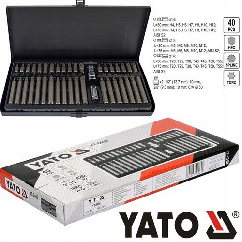 KLUCZE TORX SPLINE HEX IMBUSOWE BITY 40 el YATO na Arena.pl