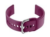Pasek gumowy do smartwatch 18mm - fiolet/srebrny
