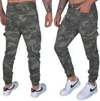 SPODNIE BOJÓWKI MĘSKIE JOGGERY Z KIESZENIAMI JAKOŚĆ