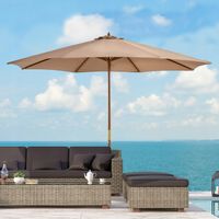 Parasol ogrodowy drewniany 3m x 2,5m, kolor khaki