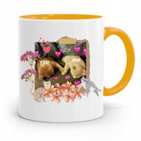 Kubek Żółty Na Walentynki You Me Prezent Z Nadrukiem Ze Zdjęciem