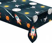 obrus plastikowy z kosmicznym motywem rocket space