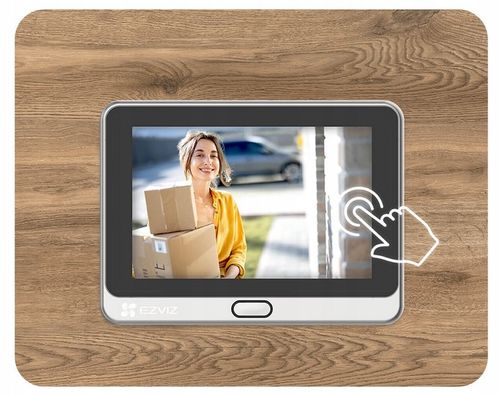 WIZJER ELEKTRONICZNY DO DRZWI JUDASZ CS-DP2 2K 3MPX PANEL DOTYKOWY EKRAN na Arena.pl