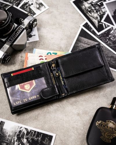 Portfel skórzany męski PETERSON pojemny RFID + brelok pudełko prezent na Arena.pl