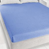 Prześcieradło frotte bez gumki Tulipan 175x220 ZWOLTEX niebieski GRUBE