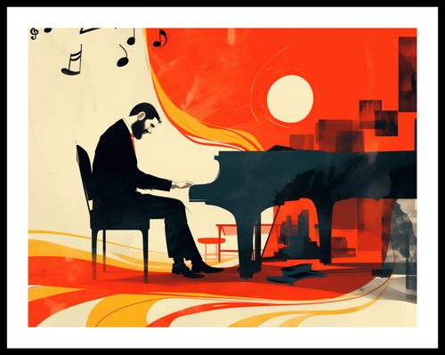Plakat 65x50cm Pianista na Arena.pl