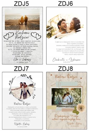 Podziękowania dla rodziców na ślub wesele prezent na Arena.pl