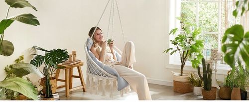 Huśtawka W STYLU BOHO krzesło brazylijskie wiszący fotel ogrodowy na Arena.pl