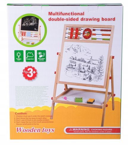 TABLICA DREWNIANA DWUSTRONNA KREDOWA MAGNETYCZNA na Arena.pl