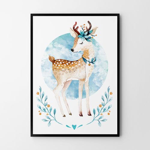 Plakat pokój dziecka sarenka 29,7x42 cm A3 na Arena.pl