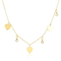 Naszyjnik - celebrytka z serduszkami XUPING