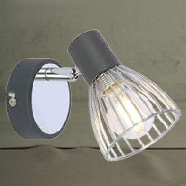 Kinkiet ścienny MODO 91-61515 druciana reflektorek chrom czarny zdjęcie 3