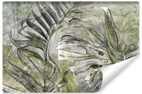 Fototapeta Do Salonu ABSTRAKCJA Monstera Liście Mur 368cm x 254cm