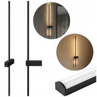 2 x Kinkiet ścienny lampa ścienna 90cm wewnętrzna LED czarna do mieszkania