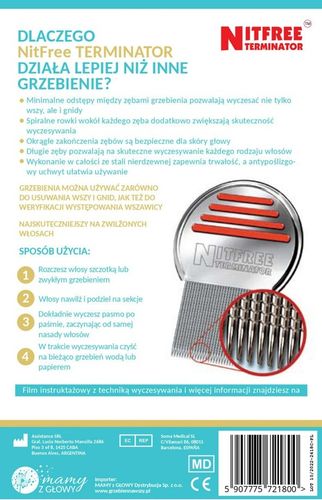 NitFree Terminator PROFESJONALNY grzebień na WSZY na Arena.pl