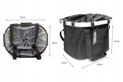 Torba KOSZYK do ROWERU rowerowy PIKNIK czarny na Arena.pl