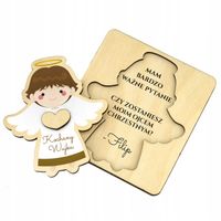 PROŚBA O BYCIE CHRZESTNYM pytanie nadruk aniołek