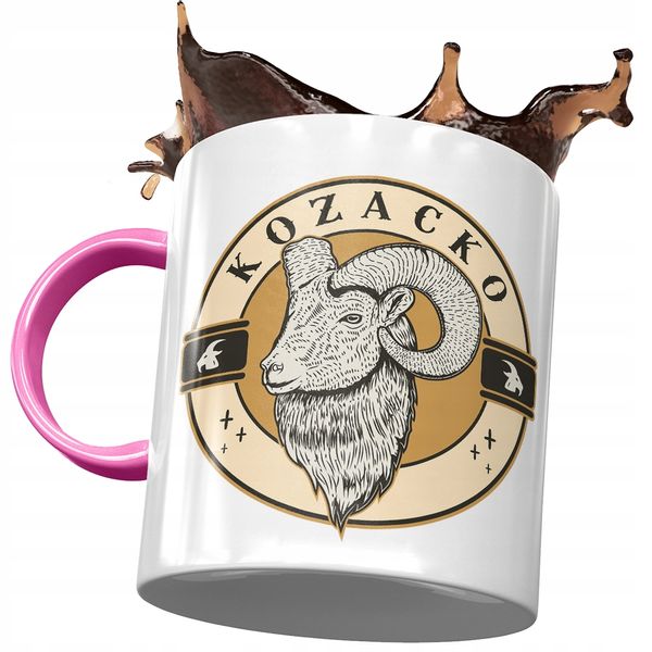 Kubek Różowy Śmieszny Zabawny Kozacko Prezent Z Nadrukiem Ze Zdjęciem zdjęcie 1