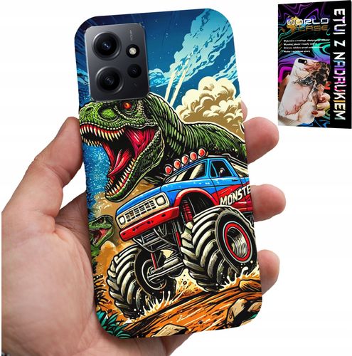 ETUI DO XIAOMI NOTE 12 4G -DINOZAUR W MONSTERTRUCKU WZORY DLA DZIECI na Arena.pl