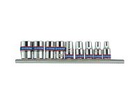 KOMPLET NASADEK 1/4 6-KĄTNE 9 SZTUK 4-13MM BLISTER - KY2509MR