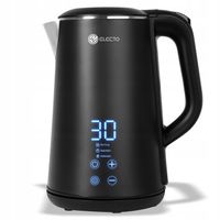 CZAJNIK ELEKTRYCZNY BEZPRZEWODOWY CZARNY DOTYKOWY LED REGULACJA TEMPERATURY