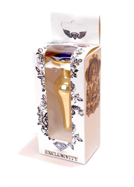 Plug-Jewellery Gold BUTT PLUG- Dark Blue zdjęcie 10