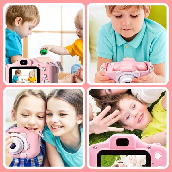 APARAT CYFROWY DLA DZIECI KOTEK Z KARTĄ PAMIĘCI FOTGRAFICZNY + GRATIS zdjęcie 2