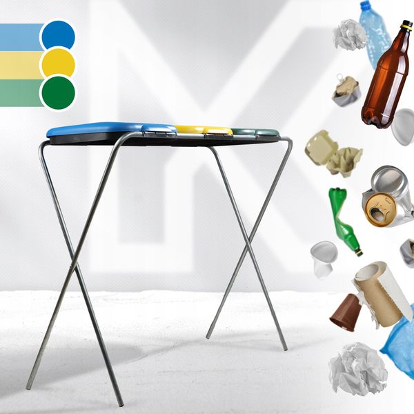 KADAX Stojak Na Worki Do Segregacji Śmieci 3x120L zdjęcie 8